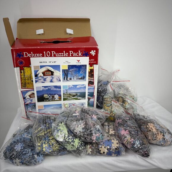 Deluxe 10 jigsaw Puzzle Pack New Landscape Nature 6000 total pieces - Picture 6 of 6